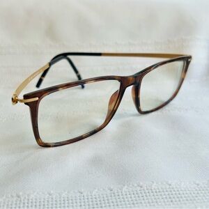 Silhouette Frames Men's Momentum SPX 2921 6220 Havana Walnut/Gold 56-15-145‎ EUC